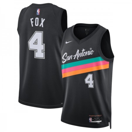 Dres San Antonio Spurs De Aaron Fox Nike 2025-26 City Edition Crno Swingman